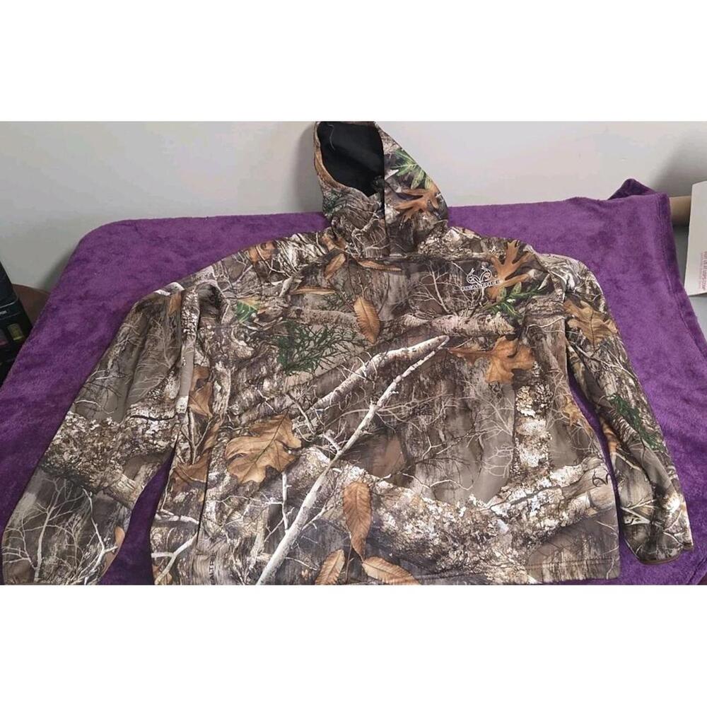 Realteee Edge Camouflage Hoodie With Neck Gaiter 2XL (50/52) W/ Zippered Pockets